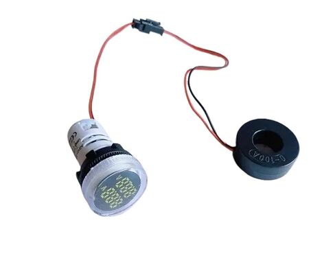 2 in 1 Mini Digital LED Voltmeter Ammeter AD101-22VAM AD16-22VAM Indicator AC50-500V 0-100Amp 22mm 1Pcs(AD101-22VAM red) in Saudi Arabia