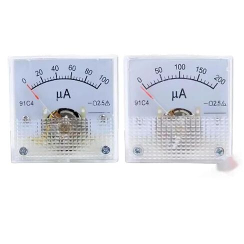 91C4 DC Ammeter 100uA 200uA 500uA Analog Current Panel Meter for Circuit Testing 1Pcs(-50-0-50uA) in Saudi Arabia