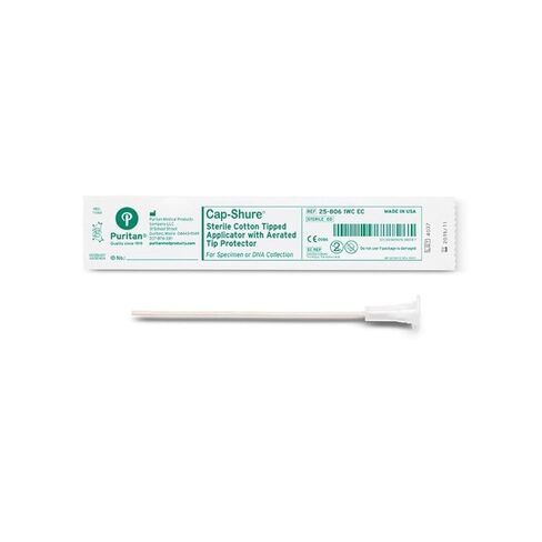 Puritan 25-806-1WC-EC أدوات تطبيق/مسحات معقمة ذات أطراف قطنية ملفوفة بشكل فردي مع عمود خشبي وواقي طرف هوائي، قطر 1/10 بوصة × طول 6 بوصة (علبة مكونة من 500) in Kuwait