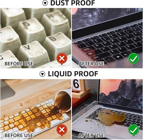 Sewroro Transparent Keyboard Protector Cover 15.74X10.43In Waterproof Keyboard Dust Cover Versatile Case for Laptop and Household Use in Saudi Arabia