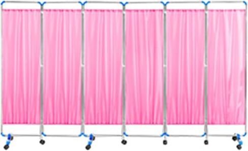 Portable Room Divider on Wheels, 3-Panel Medical Privacy Screen for Clinics, Salons & Hospitals - Detachable Fabric Partition, White Color, Free Standing Privacy Solution in Saudi Arabia