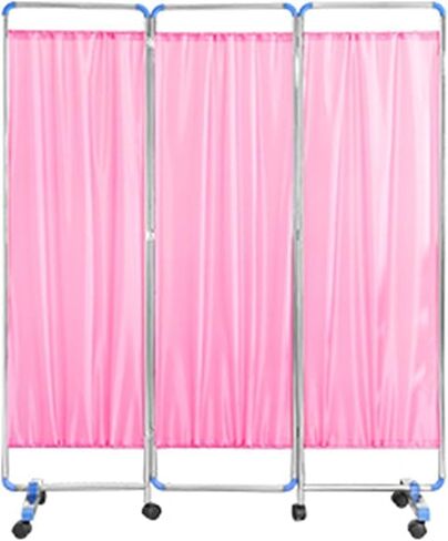 Portable Room Divider on Wheels, 3-Panel Medical Privacy Screen for Clinics, Salons & Hospitals - Detachable Fabric Partition, White Color, Free Standing Privacy Solution in Saudi Arabia