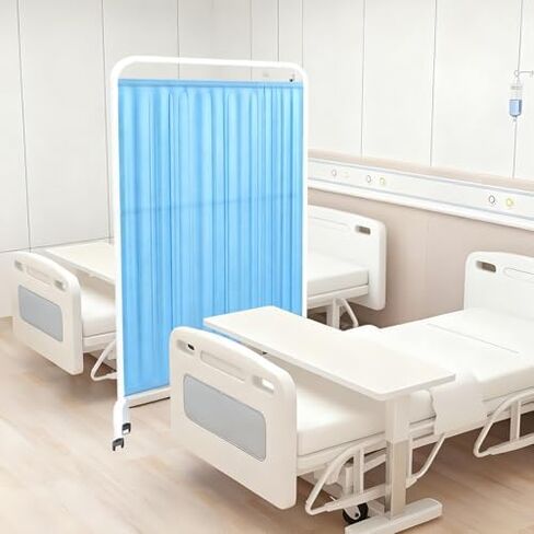 Portable 3X6ft Medical Privacy Screen - 1 Panel Room Divider with Lockable Casters for Hospitals & Beauty Salons - Freestanding & Easy to Move (White) in Saudi Arabia