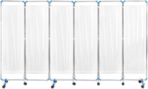 Portable Room Divider on Wheels, 3-Panel Medical Privacy Screen for Clinics, Salons & Hospitals - Detachable Fabric Partition, White Color, Free Standing Privacy Solution in Saudi Arabia