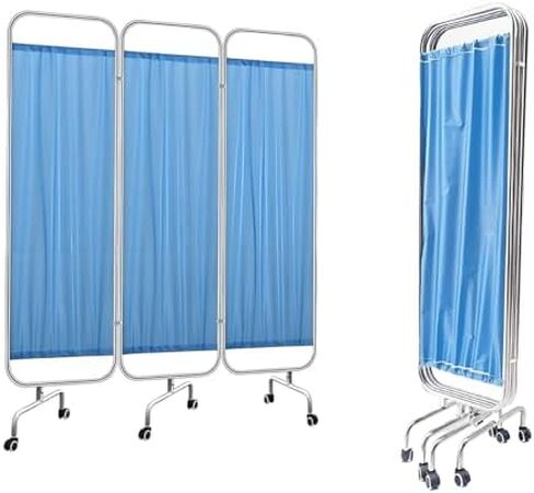Portable Medical Privacy Screen 9.8ft Freestanding Room Divider, Foldable Nylon Fabric Partition for Hospitals, Beauty Salons, Nursing Homes, Adjustable 3.3-9.8ft Height in Saudi Arabia