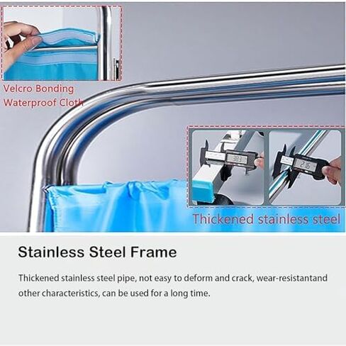 4 Panel Medical Room Divider, 6 Ft Tall Temporary Wall Separator, Detachable Nylon Silk Fabric, Blue Privacy Screen for Clinics, Hospitals, Nursing Homes, Exam Rooms in Saudi Arabia