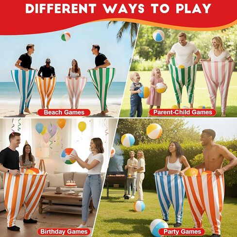 لعبة Granny Pants في الهواء الطلق، مجموعة سراويل الجدة المرحة الكبيرة الحجم مع كرات نطاطة ومضخة للعبة ميدانية لحفلة لم شمل العائلة in Kuwait