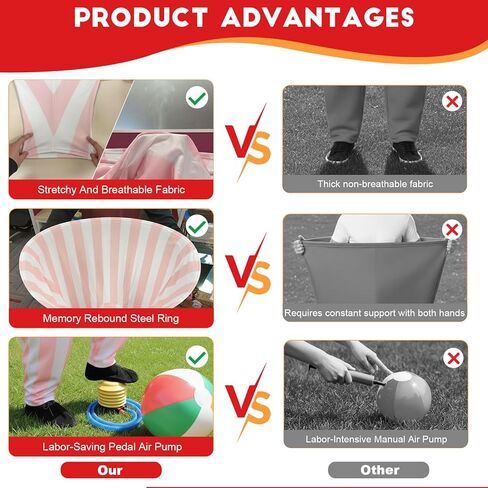 لعبة Granny Pants في الهواء الطلق، مجموعة سراويل الجدة المرحة الكبيرة الحجم مع كرات نطاطة ومضخة للعبة ميدانية لحفلة لم شمل العائلة in Kuwait