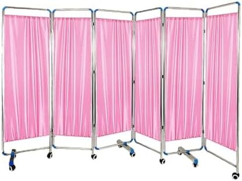 3-Panel Folding Room Divider with Universal Wheels - Office Privacy Screen and Standing Door Partition for Beauty Salons, Clinics, and Hospitals (White) in Saudi Arabia