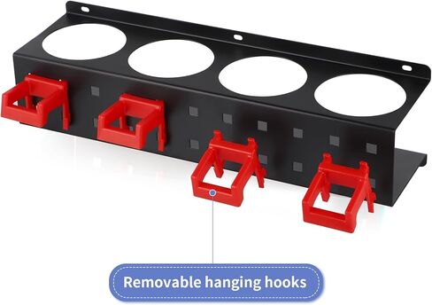 MOLIGOU Spray Bottle Holder Wall Mount, Detailing Bottle Organizer, Spray Bottle Rack with 4 Holes and 4 Hooks in Saudi Arabia