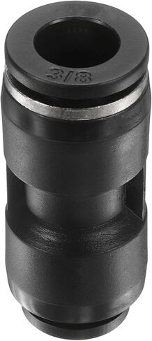 HARFINGTON Push to Connect Fittings 3/8" OD x 5/16" OD Straight Pneumatic Connector Zinc Alloy Quick Connect Union Two-Way Fittings for Semi Truck Trailers Air Brake System, Black in Saudi Arabia