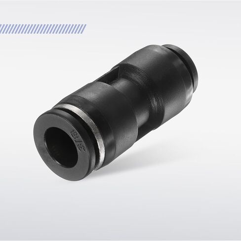 HARFINGTON Push to Connect Fittings 3/8" OD x 5/16" OD Straight Pneumatic Connector Zinc Alloy Quick Connect Union Two-Way Fittings for Semi Truck Trailers Air Brake System, Black in Saudi Arabia