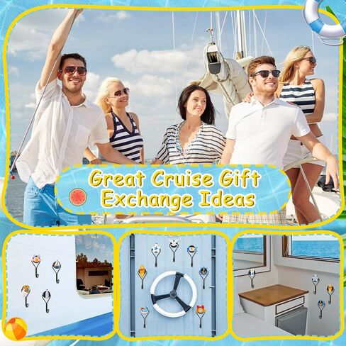 Cinnvoice 20 Set Cruise Magnetic Hooks Gifts for Cabin Decor, Cruise Gift Exchange Ideas, Ocean Magnetic Hook Bulk with Cute Animals for Refrigerator Hanging, Ship Essentials for DIY Lover Party Favor in Saudi Arabia