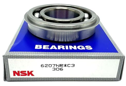 NSK Japan 6207 NR C3 Ball Bearing, Open Type, NO Seals + SNAP Ring 35X72X17 MM in Saudi Arabia