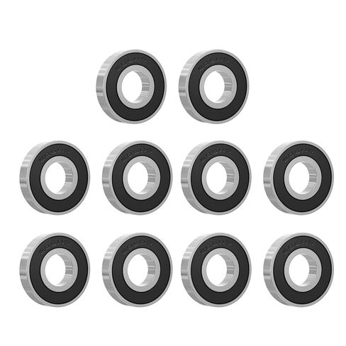 10 قطعة 606RS الكرات الأخدود العميق ID 6 مللي متر x OD 17 مللي متر x العرض 6 مللي متر 606-2RS مزدوج سدادة مطاطية الكرات الأخدود العميق مصغرة تحمل الصناعية in Kuwait