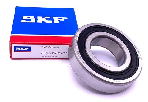 SKF 6206 2RS1 C3 Deep Groove Ball Bearing, Rubber Sealed 30x62x16 mm in Saudi Arabia