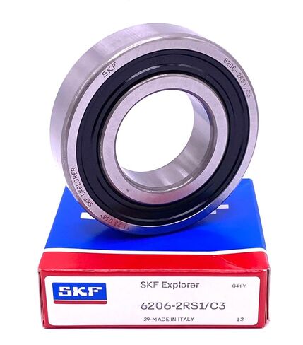 SKF 6206 2RS1 C3 Deep Groove Ball Bearing, Rubber Sealed 30x62x16 mm in Saudi Arabia