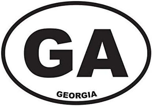 Georgia State Oval Sticker Decal Vinyl GA 5" Bumper Locker Laptop Window - Sticks to Any Surface in Saudi Arabia