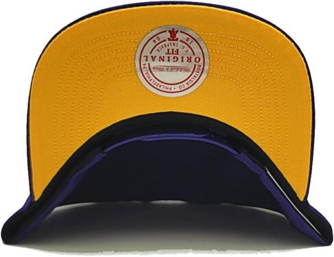 قبعة ميتشل آند نيس لوس أنجلوس ليكرز الجديدة ذات الوجه الأمامي الأرجواني الذهبي عصر Snapback in Kuwait