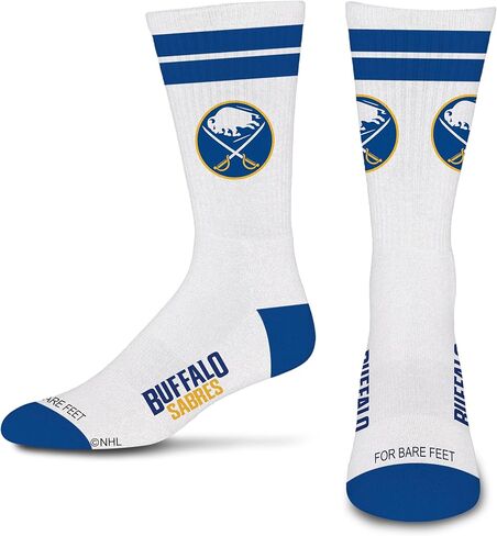For Bare Feet NHL ANAHEIM DUCKS White Stripes Crew Sock LARGE in Saudi Arabia