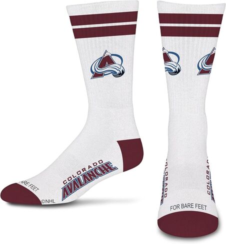 For Bare Feet NHL ANAHEIM DUCKS White Stripes Crew Sock LARGE in Saudi Arabia