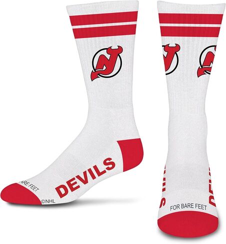 For Bare Feet NHL ANAHEIM DUCKS White Stripes Crew Sock LARGE in Saudi Arabia