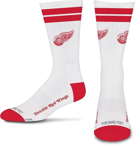 For Bare Feet NHL ANAHEIM DUCKS White Stripes Crew Sock LARGE in Saudi Arabia