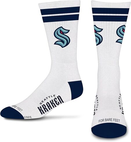 For Bare Feet NHL ANAHEIM DUCKS White Stripes Crew Sock LARGE in Saudi Arabia