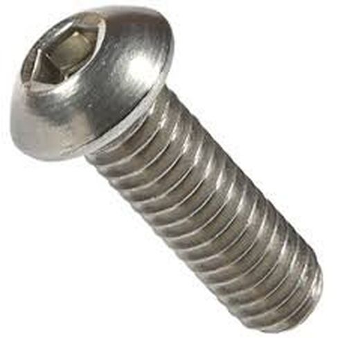 3/8"-16 x 4-1/2" Button Head Socket Cap Screw, Allen Socket Drive, 18-8 Stainless Steel, Full Thread - Quantity 10 - by Fastener Depot, LLC in Saudi Arabia