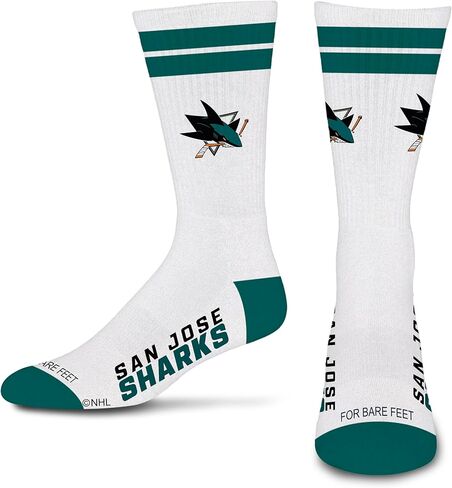 For Bare Feet NHL ANAHEIM DUCKS White Stripes Crew Sock LARGE in Saudi Arabia