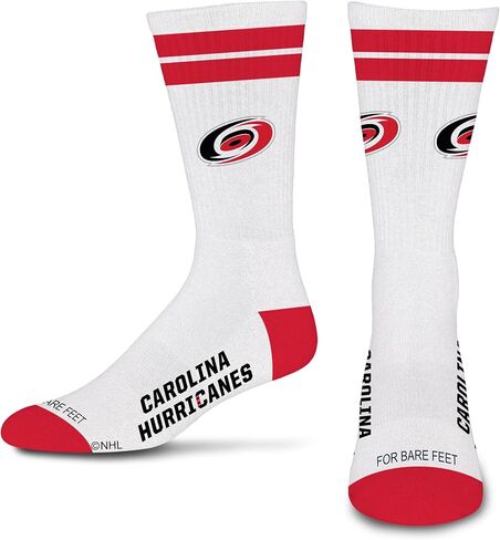For Bare Feet NHL ANAHEIM DUCKS White Stripes Crew Sock LARGE in Saudi Arabia