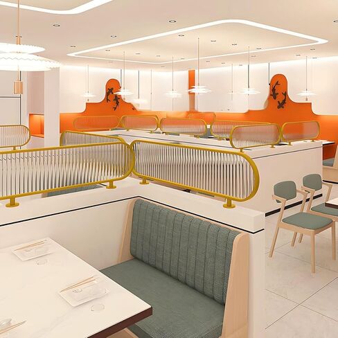 Countertop Privacy Partition, Matte Glass Decorative Divider for Dining Areas, Offices, Classrooms, and Libraries in Kuwait