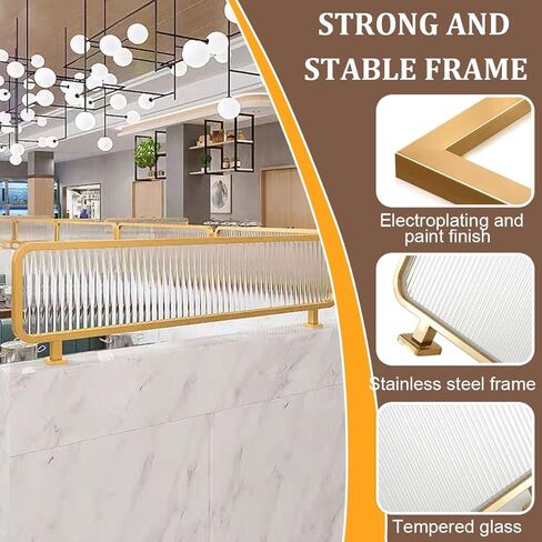 Countertop Privacy Partition, Matte Glass Decorative Divider for Dining Areas, Offices, Classrooms, and Libraries in Kuwait
