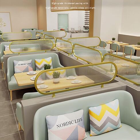 Countertop Privacy Partition, Matte Glass Decorative Divider for Dining Areas, Offices, Classrooms, and Libraries in Kuwait