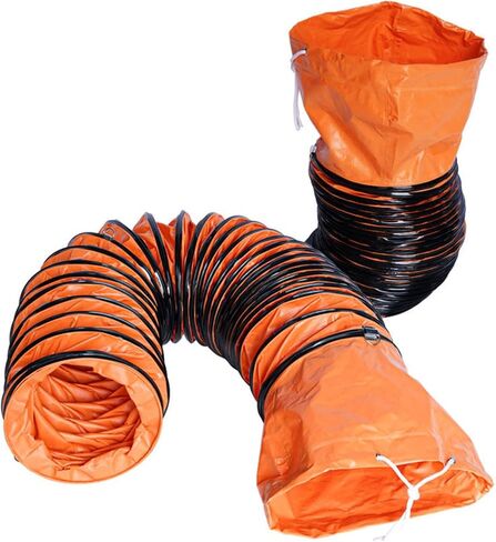 32.8ft Industrial PVC Flexible Duct Hose - Heavy Duty, Large Diameter for Factory Ventilation, Construction Site, Tunnel & Attic Exhaust Fan(15x1000cm) in Saudi Arabia