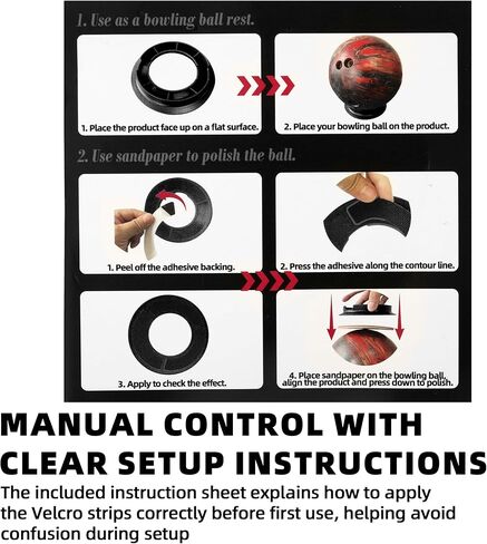 TonGass Universal Bowling Sanding Pad Holder, Handheld Surface Prep Tool for Bowling Balls, Fits Round Sanding Pads, Manual Resurfacing and Cleaning Accessory - Black, 3-Pack in Saudi Arabia