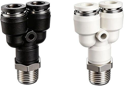 Black And White Pneumatic Connector PX Quick Plugs Y-shaped Tee 6-01/8-02/10-03/12-04 1Pcs(精品黑PX4-02) in Saudi Arabia