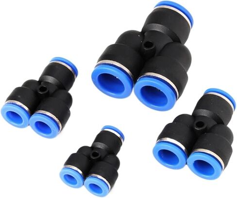 Pneumatic Quick Plastic Joint Component PU/PV/PE/PY4/6/8/10/12/16PU Blue 1Pcs(PETTee4mm) in Saudi Arabia