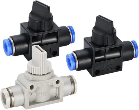 Hand Valve Hvff-4/6/8/10/12Mm Tracheal Switch Pneumatic Joint Quick-Plugs Manual 1Pcs(Blue HVFF-6) in Saudi Arabia