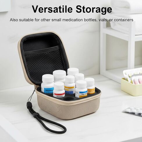 Insulins Fridge Holder Storage Cases 9 Slots Insulins Vial Protector Fridge Holder Fits Standard 10ml U-100 Vials Compact Peptide Vial Cases Travel Organizer in Saudi Arabia
