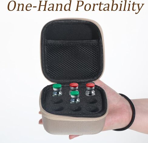 Insulins Fridge Holder Storage Cases 9 Slots Insulins Vial Protector Fridge Holder Fits Standard 10ml U-100 Vials Compact Peptide Vial Cases Travel Organizer in Saudi Arabia