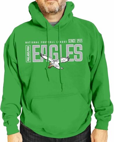 سويت شيرت بقلنسوة من الصوف الناعم من Team Fan Apparel للبالغين من الجنسين، عصري Endzone من الصوف الناعم، هوديي لكرة القدم مرخص رسميًا in Saudi Arabia