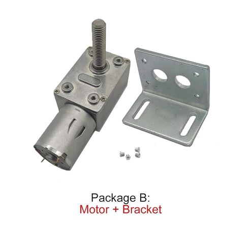 Package P 12V 66rpm DC Worm Geared Electronic Starter Low Speed Reducer JGY370-M8 Threaded Shaft Length 33mm in Saudi Arabia