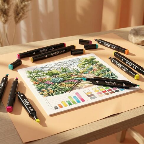 Alcohol Markers Set – 80 Colors Dual Tip Art Markers for Drawing & Illustration | Refillable Marker Set for Kids & Adults in Saudi Arabia