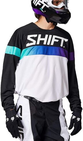 قميص رجالي من Shift White Label Jersey-Posn، أحمر فلوري، مقاس كبير in Kuwait