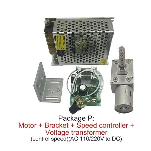 Package B 6V 6rpm DC Worm Geared Electronic Starter Low Speed Reducer JGY370-M8 Threaded Shaft Length 33mm in Saudi Arabia