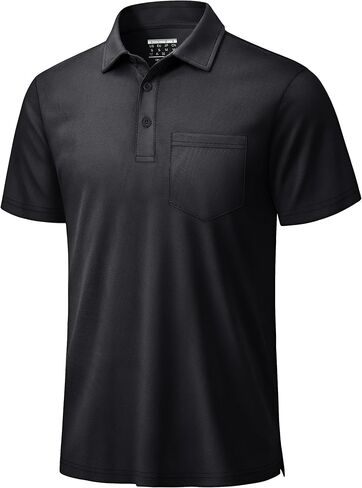 TACVASEN Polo Shirts for Men with Pocket Short Sleeve Lightweight Quick Dry Hiking Golf Fishing in Saudi Arabia