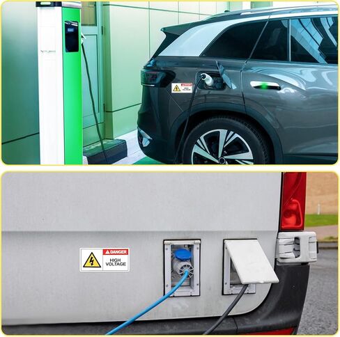 6 Sheets High Voltage Electric Panel Labels, 4X2IN Industrial Strength Adhesive Durable PVC Electric Panel Labels Stickers,Compliant Danger Caution Sticker for Equipment Electrical Panels in Saudi Arabia
