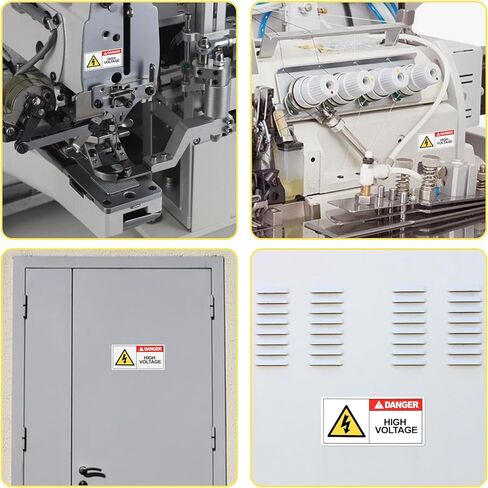 6 Sheets High Voltage Electric Panel Labels, 4X2IN Industrial Strength Adhesive Durable PVC Electric Panel Labels Stickers,Compliant Danger Caution Sticker for Equipment Electrical Panels in Saudi Arabia