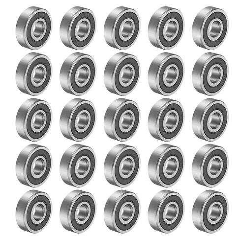 uxcell 10pcs 6200RS Deep Groove Ball Bearings 10 x 30 x 9mm High Carbon Steel Double Sealed Bearings C3 Clearance Grade for Electric Motor, Home Appliances, Garden Machinery, Silver in Saudi Arabia